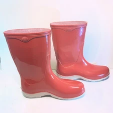 Sloggers Rain Boots Women's Size 8 Red Garden Boots Made In USA
