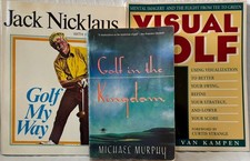 Lot of 3 vintage books Golf My Way by Nicklaus, Visual Golf, Golf in the Kingdom