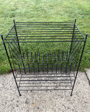 VTG MCM Black Wire Record Stand Rack Holder Album 45 Metal 1960 s