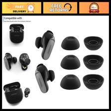 Replacement Silicone Ear Tips for QuietComfort Ultra Earbuds - 3 Pairs S/M/L Bla