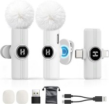 Mini Wireless Lavalier Microphone with Noise Reduction for iPhone Android