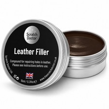 Leather Repair Filler Dark Brown 10ml | Repair Cracks Holes Sofa Car Seats Vinyl
