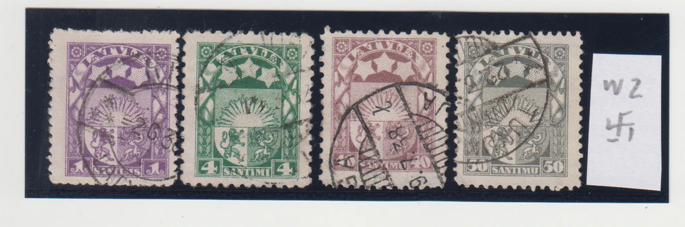 ESCUDO LETONIA.1929.MI 149-153. - Imagen 1 de 1