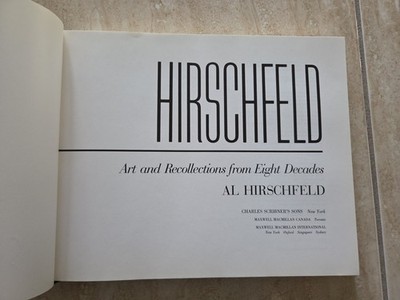 アート・デザイン・音楽 Hirschfeld: Art and Recollections Hirschfeld – Art and Recollections from Eight Decades - Signed