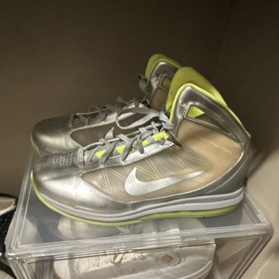 Nike Hyperize Silver Yellow High Top Basketball Sneaker Men's 2009