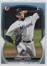 2023 Bowman Draft Sky Blue 110/499 Emmett Olson #BD-10 y0i