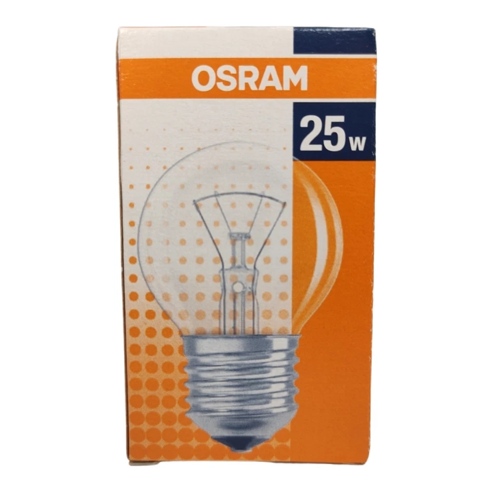 5 x Osram Classic P Tropfen E27 25W klar Glühbirne Lampe dimmbar KEIN LED Globe - Bild 3 von 4