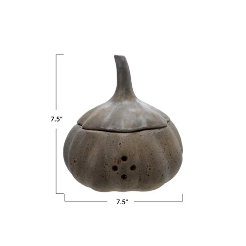 Creative Co-Op Stoneware Garlic/Onion Keeper