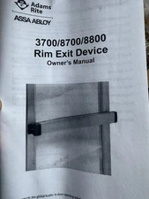 Rim Exit Device Adams Rite 3700
