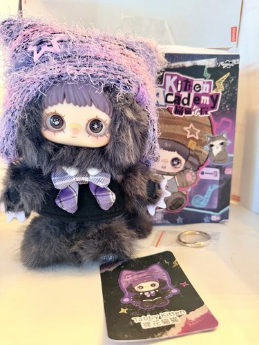 Maymei Kitten Academy Tabby Kitten Plush Doll Blind Box Keychain Purple