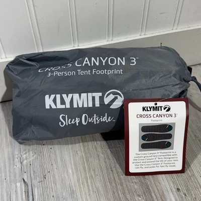 Klymit Cross Canyon 3 Footprint 84x73 13oz Camping Hiking Ground Tarp