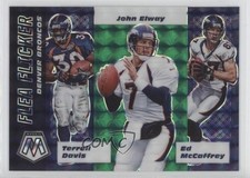 2020 Mosaic Flea Flicker Green Prizm Ed McCaffrey Terrell Davis John Elway n0c