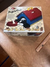 1986 Pound Puppies Pups Pad Doghouse Bowl Bone New