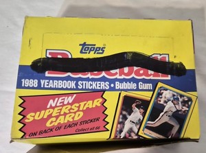 1988 Topps Baseball Yearbook Stickers w/Bubble Gum. Complete.  48 Sealed Packs.