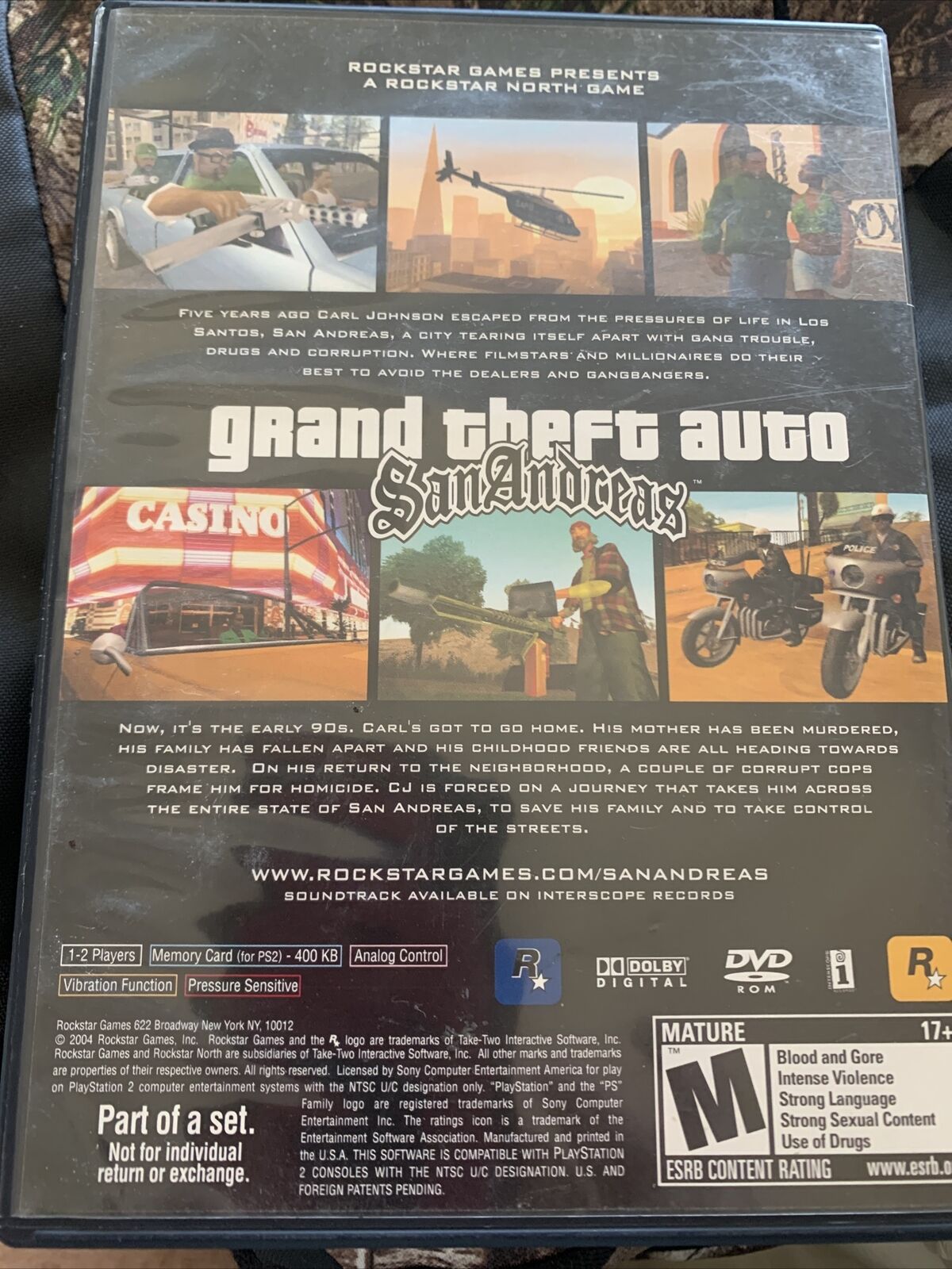 Grand Theft Auto GTA: San Andreas Sony PlayStation 2 Complete manual Ver 1  Ps2