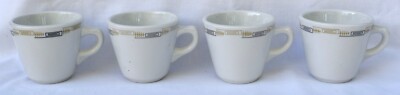 Shenango China - ESQUIRE - GREEK KEY - Set of 4 - COFFEE MUGS