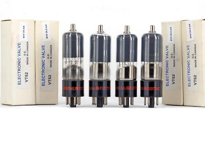 MATCHED QUAD VT52/EL32 GE NOS CANADA Tube Lampe Röhre Valve Valvola 진공관 真空管