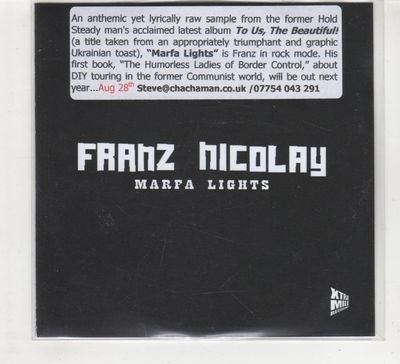 (HD594) Franz Nicolay, Marfa Lights - 2015 DJ CD