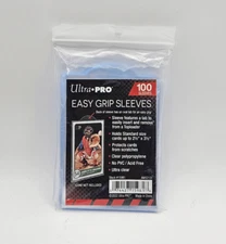 (100-Pack) Ultra Pro Easy Grip Sleeves - Tabbed Card Sleeves For Toploaders