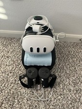 Meta Quest 3 Vr Headset 128gb - Controllers + Case + Battery Headstrap + Grips
