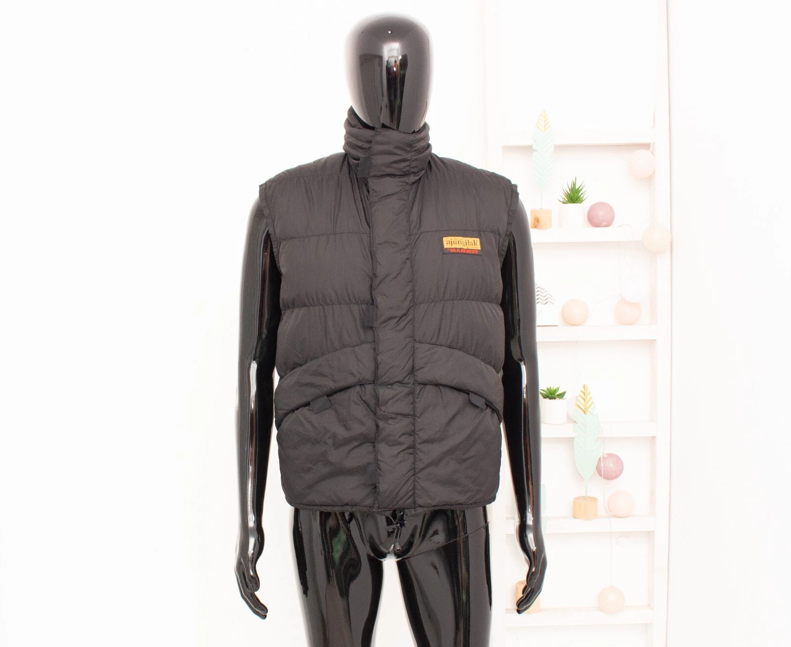 Mammut Ajungilak Down Vest Men's Puffer Black Gilet Sleeveless Jacket Size XS