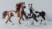 Schleich Pinto Horse Family Stallion 13794 Mare 13696 Foal 13803RARE RETIRED VGC