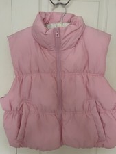 Stunning H&m Pink Cropped Quilted Puffer Gilet