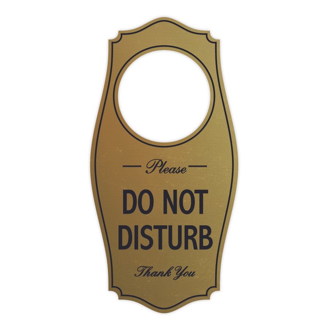 Hotel & Motel Do Not Disturb/Maid Service Door Tag Hanger 3x8" Sign