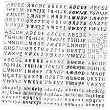 20 Pack Letter Stencils for Painting, Alphabet Stencils Letters and Numbers 