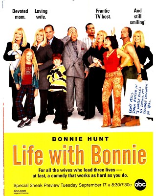 PTP135 MAGAZINWERBUNG 11 X 8'' BONNIE HUNT: LIVE MIT BONNY TV SHOW