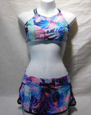 Youth Girls Size Pullover Cropped Top & Athletic Shorts 2 Piece Set