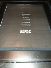 AC/DC Atlantic  Records 50th Anniversary Rare Original Promo Poster Ad Framed!