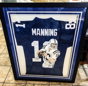 peyton manning framed jersey