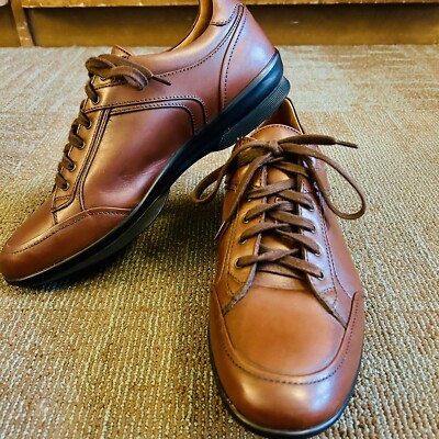 Aquatalia Men's Warm Brown Lace Up Sneaker Vibe Casual Oxfords, size 