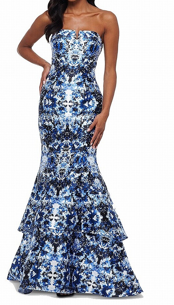 xscape strapless dress