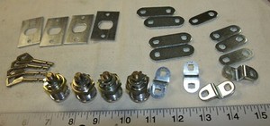 4 x Abloy 7/8" cam locks w/ 4 keys & extra mounting hardware