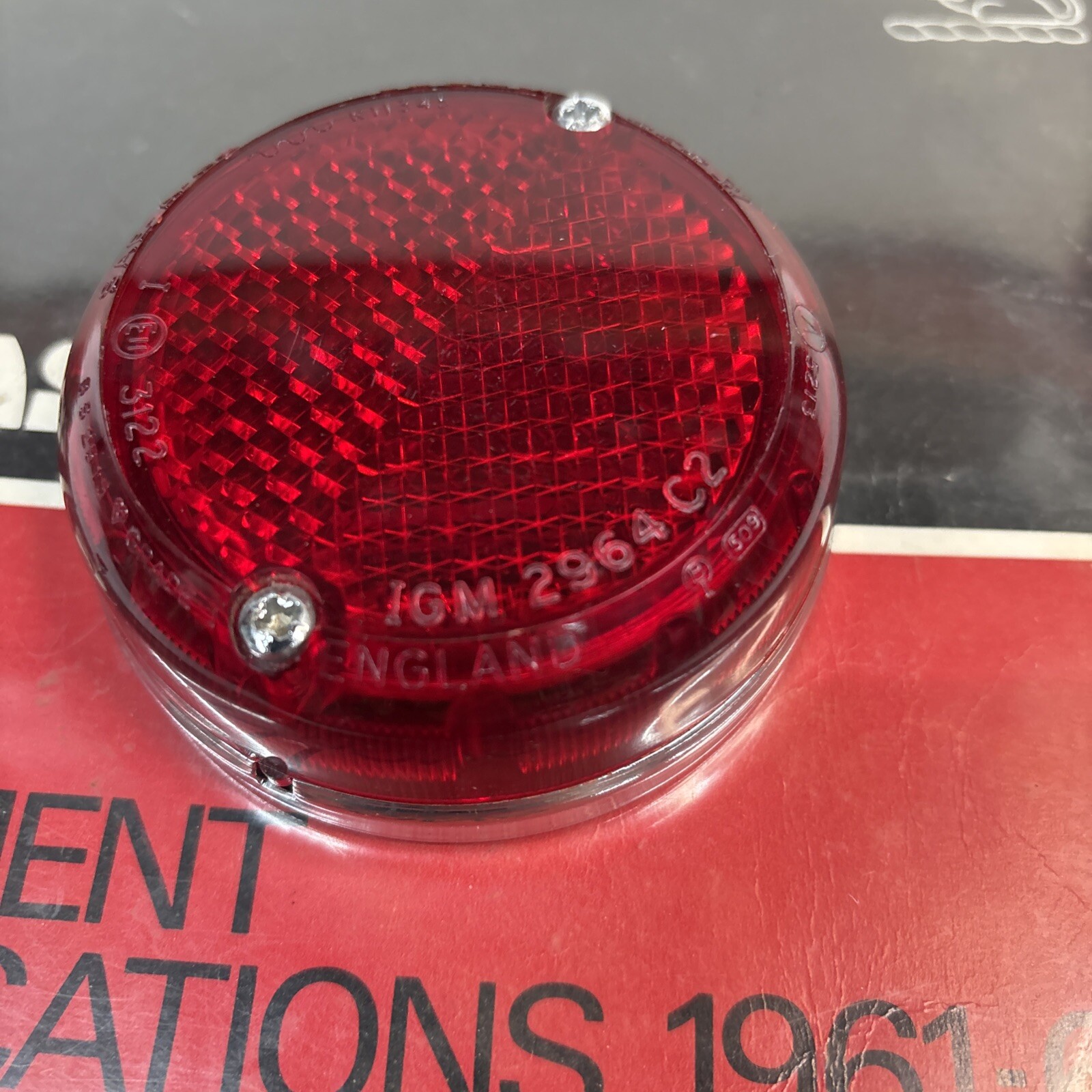 AC Cobra 427 ACE Lotus Elan S1 /S2 Lucas RER31 Rear Reflector Assembly