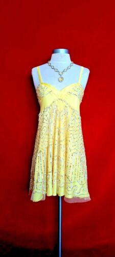 Mini abito vintage Blumarine giallo paillettes taglia S - Foto 2 di 6
