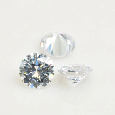 Piedra preciosa de alta calidad AAAAA de circonita cúbica suelta corte redondo blanco 100 un.