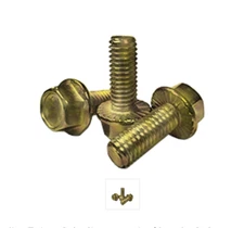 (50) M6-1.0x16 Grade ISO 8.8 Metric Hex Flange Bolts DIN 6921 Full Zinc Yellow