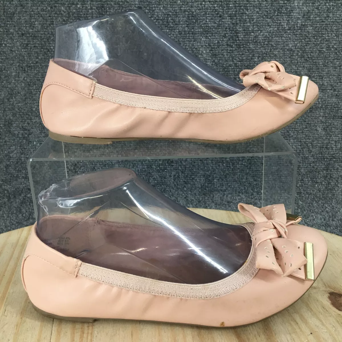 Dexflex Comfort Shoes Womens 6.5 Bow Slip On Ballet Flats Pink