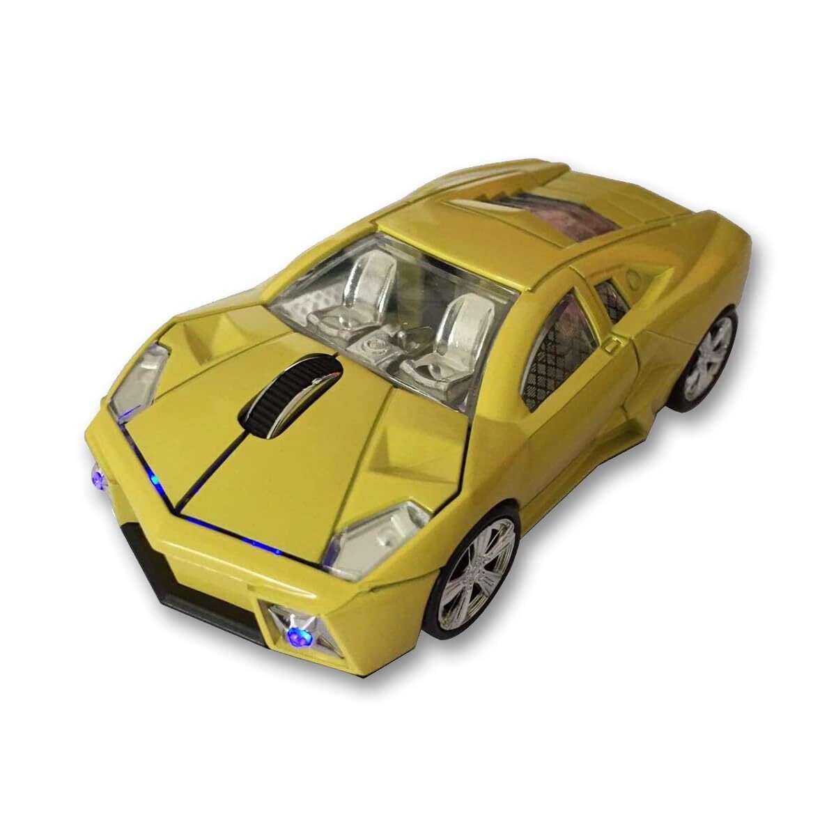 Wireless 2.4GHz Sports Car Optical Mouse with LED Headlights for Computers-image