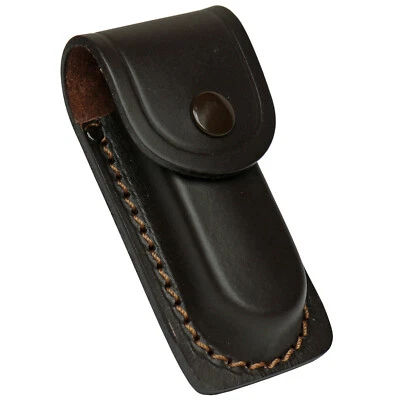 Haller Lederetui für Taschenmesser Heftlänge bis 10 cm, Messeretui braun