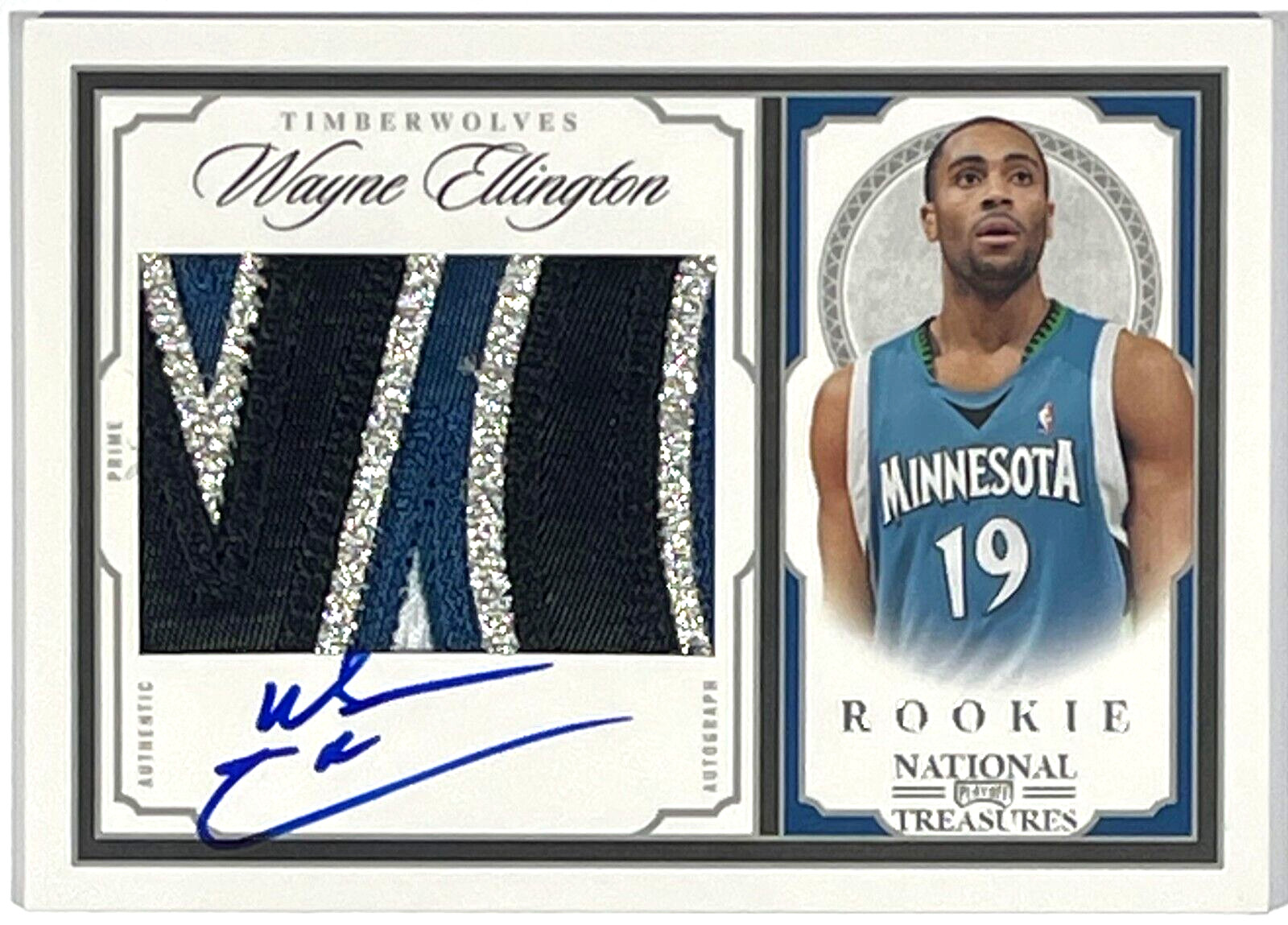 2009-10 National Treasures Prime Wayne Ellington 4-Color RPA Auto RC #226 /99