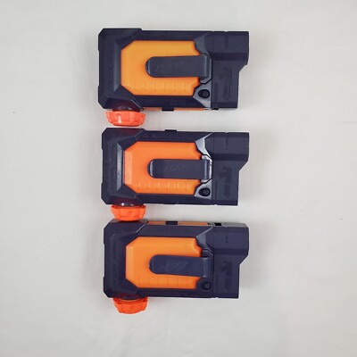 Lot of 3 Hasbro Nerf Super Soaker Water Ammo Clip Refills w Belt Clips Cartridge