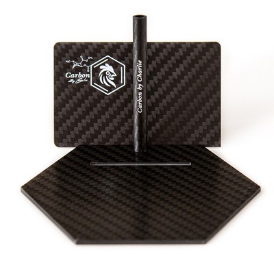 Carbon Fiber Mini Plate Set with Warming Base Card & Mini Tube 3K Twill USA