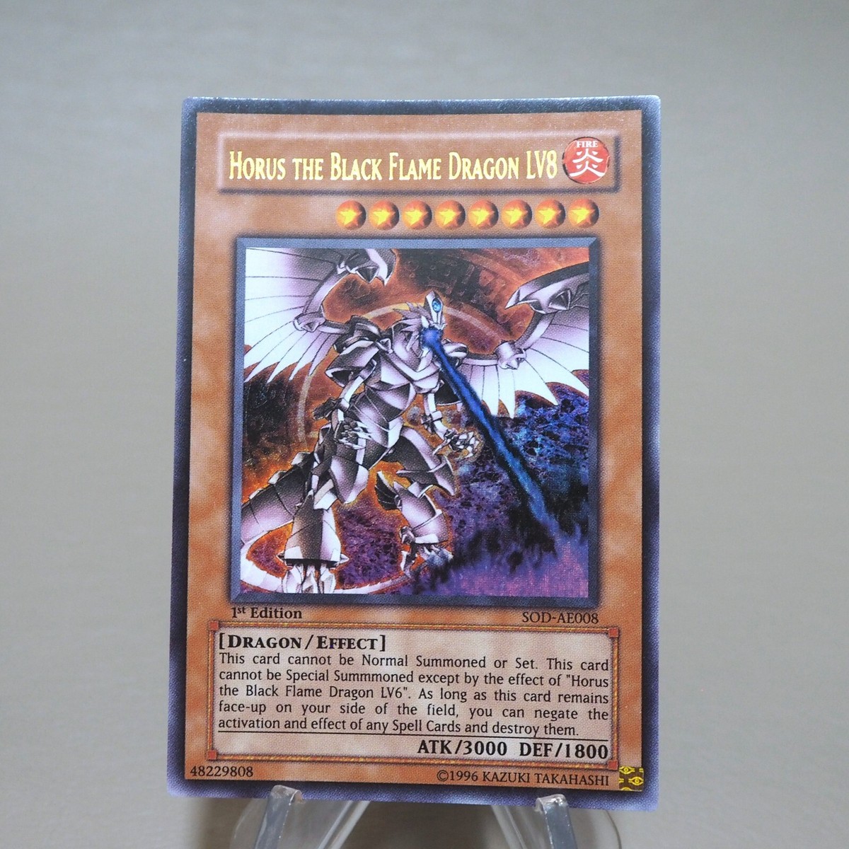Yu-Gi-Oh Horus Black Flame Dragon LV8 SOD-AE008 1st Edition Asian