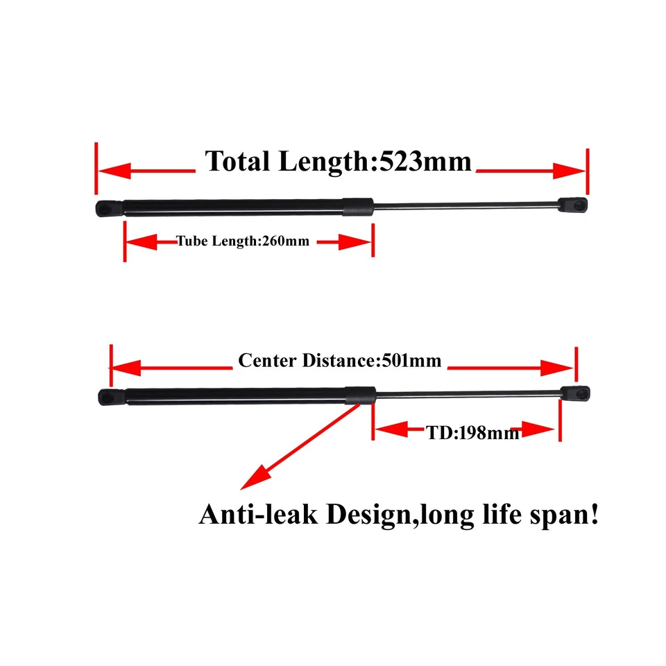 Bonnet Lid Lift Gas Struts for Ford  XD XE XF XG Falcon GL GLi GLS Fairmont Ghia - image 2 of 4
