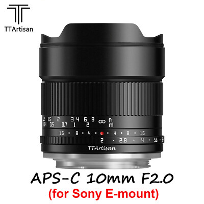 TTArtisan APS-C 10mm F2 ASPH Wide Angle Lens for Sony E-mount Mirrorless Cameras