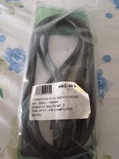 Power Cord 6A-240V-1500w H05VV-F 3xo.75 MT 2 10 TO 2P Black